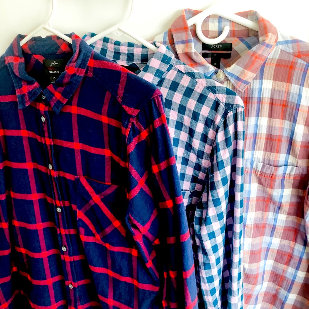 J Crew Plaid Shirt 3-Pack